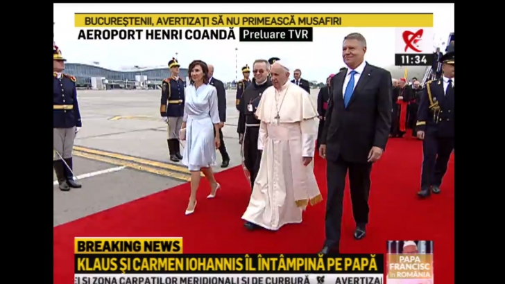 Filmul complet al primei zile din vizita Papei Francisc în România 