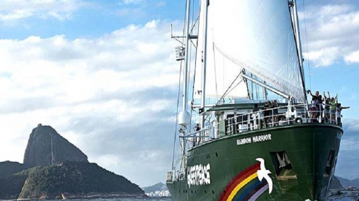 Rainbow Warrior, nava războinică, a intrat în România!