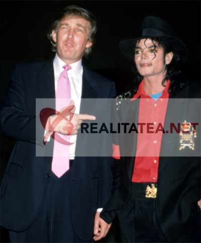 Michael Jackson si Donald Trump in aprilie 1990. Arhiva: Cristian Otopeanu