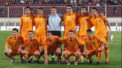 Echipa de start a Romaniei la istoricul 5-1 cu Germania din aprilie 2004