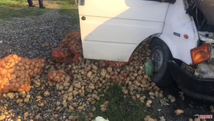 Accident cumplit! Tânără ucisă de cartofii pe care-i transporta în mașină