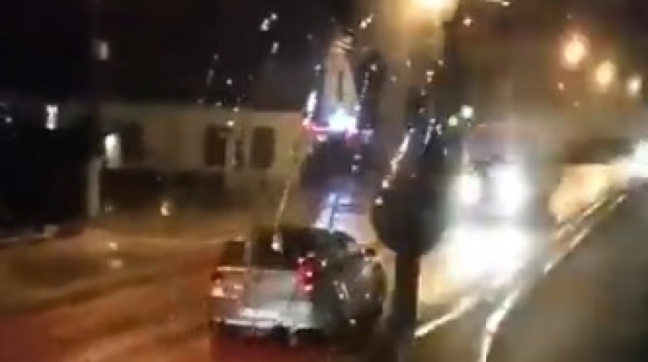Accident produs de un şofer beat, pătruns pe contrasens, la Ghimbav (VIDEO)
