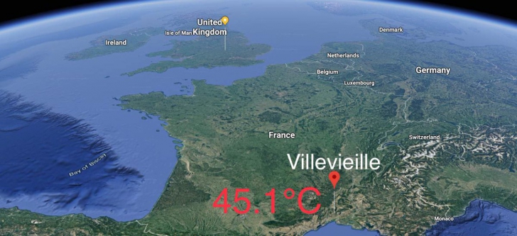 Temperatura-record în Franța
