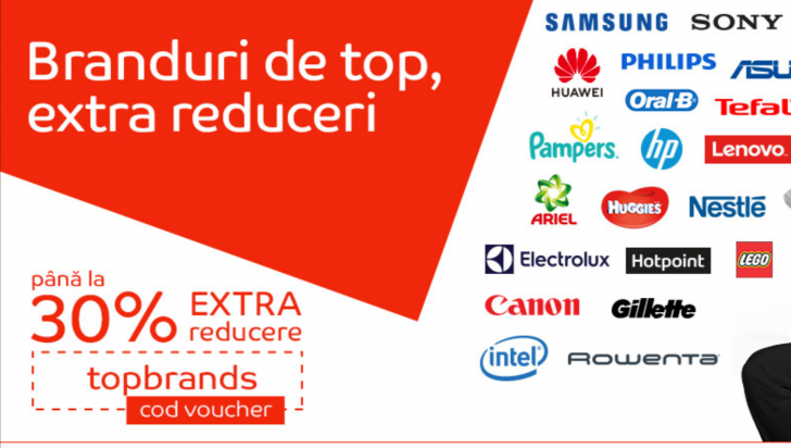 eMAG – La ce branduri poti obtine extra reducere de 30% si in ce fel