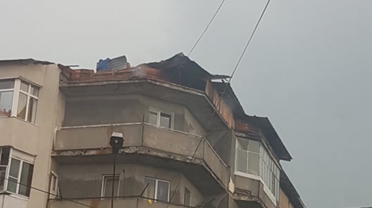 Prăpăd făcut de furtună în Focșani. Copaci căzuți, acoperișuri luate de vânt