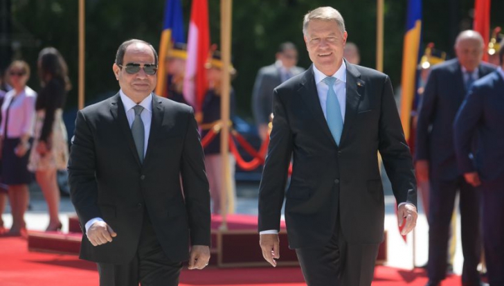 Klaus Iohannis alături de președintele Egiptului, Abdel Fattah El-Sisi