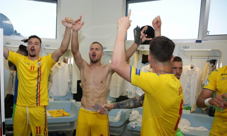 ROMANIA - GERMANIA EURO U21. Imagini incredibile din vestiarul naţionalei! Cine a desfăcut şampania