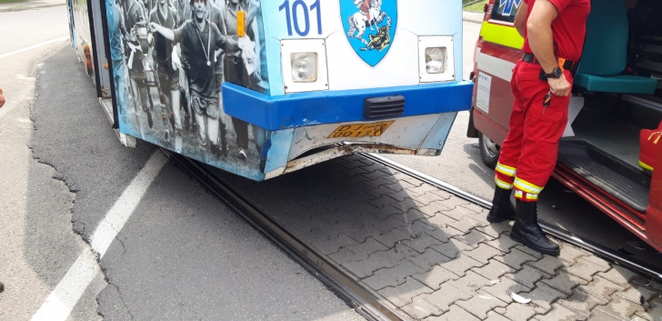 Accident tramvai la Craiova