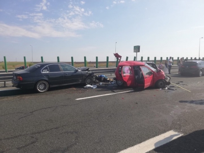 UPDATE: Circulaţie reluată pe Autostrada Soarelui, după un grav accident (GALERIE FOTO+VIDEO)