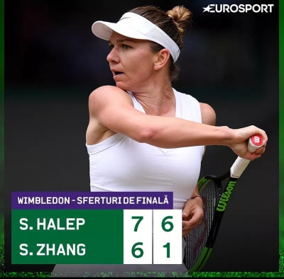 Simona Halep, in finala de la Wimbledon