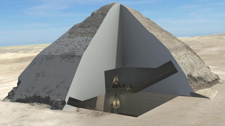 Oamenii au intrat prima dată în misterioasa Piramidă Înclinată din Egipt. Ce îi aștepta înăuntru