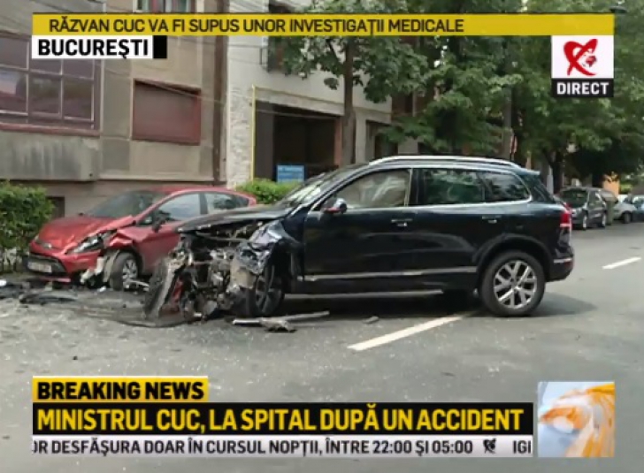 Răzvan Cuc, implicat într-un accident rutier. Ministrul Transporturilor, dus de urgență la Floreasca