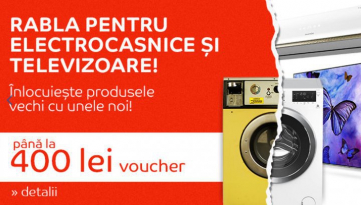 eMAG - Rabla pentru electrocasnice aduce vouchere de 400 de lei