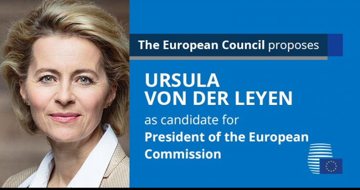 Premieră: Comisia Europeană va fi condusă de o femeie, Ursula von der Leyen