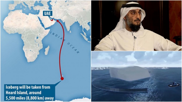 Motivul șocant pentru care un șeic miliardar vrea să tracteze un iceberg pe o distanță de 8.800 km