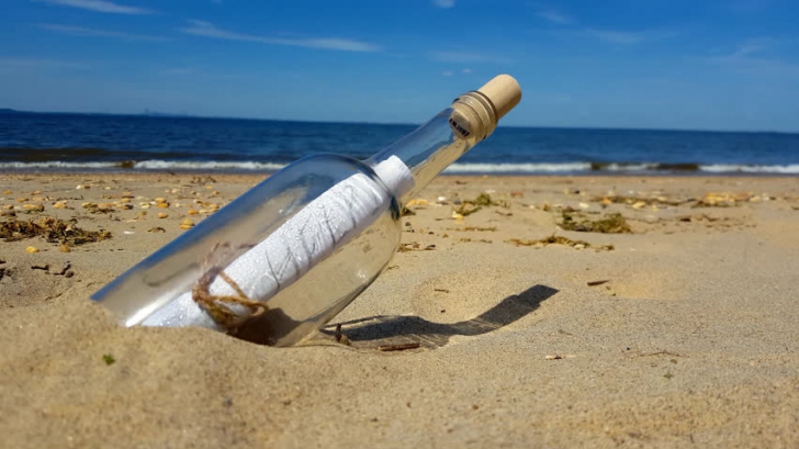 Pe plajă, a găsit o sticlă cu un mesaj înăuntru. După ce l-a citit, nu s-a mai oprit din plâns