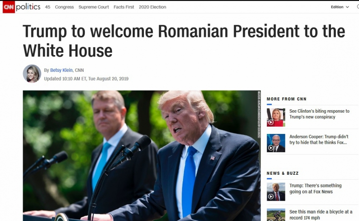 Material CNN despre vizita lui Iohannis la Trump