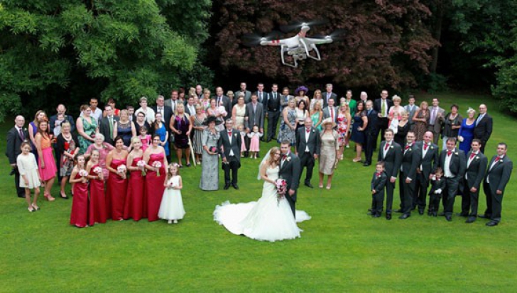 Nuntă filmată cu drona