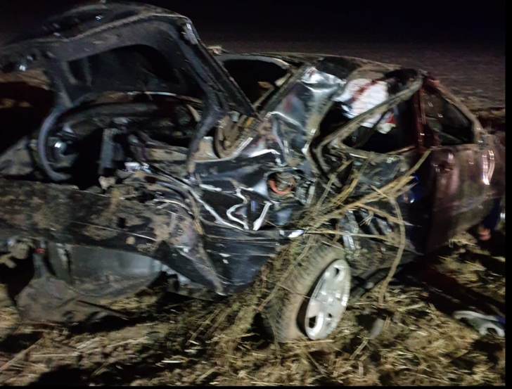 FOTO VIDEO| Accident mortal la Medgidia. Mașină făcută praf