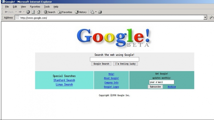 Google în 1998