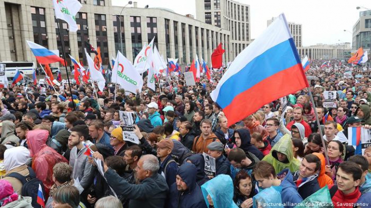 Proteste masive în Moscova. 20.000 de oameni, în stradă