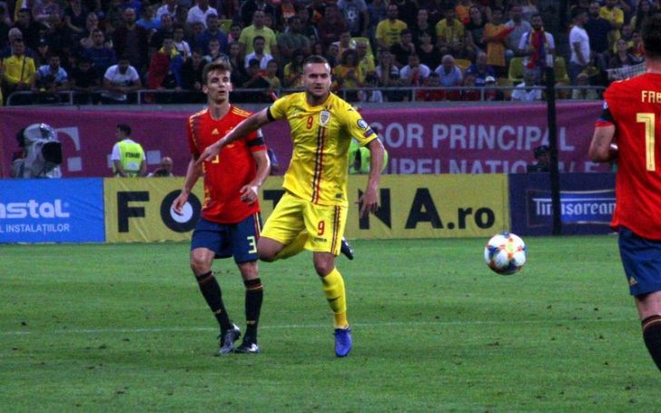 Imagine din meciul Romania - Spania 1-2. Foto: Cristian Otopeanu