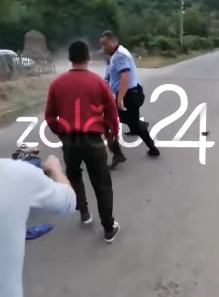 Bătaie ca-n filme între polițiști și localnici, în județul Sălaj: s-au folosit spray-uri lacrimogene