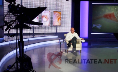 Cozmin Gușă, la ultima emisiune în studioul Realitatea. Foto: Cristian Otopeanu