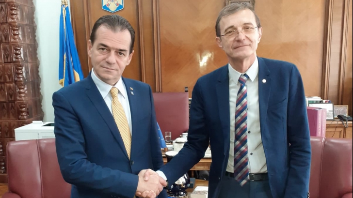 Ludovic Orban, întâlnire cu președintele Academiei Române privind o colaborare cu viitorul Guvern