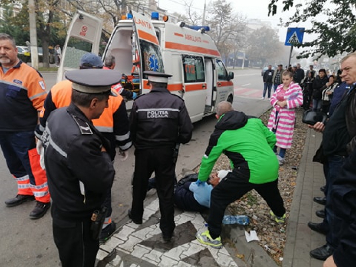Bărbat bătut pe stradă, în fața Spitalului Județean din Focșani
