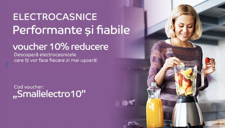 eMAG – Electrocasnicele la care poti obtine cu un voucher extra-reducere de 10%