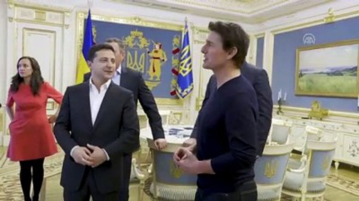 Vladimir Zelenski, întâlnire cu Tom Cruise 