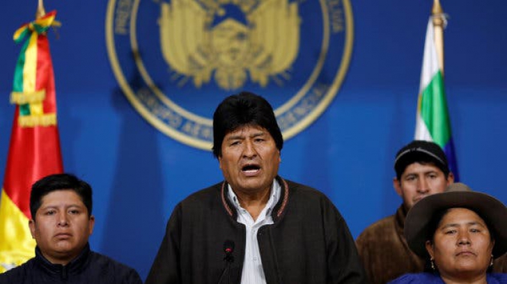 Preşedintele Boliviei, Evo Morales, a demisionat