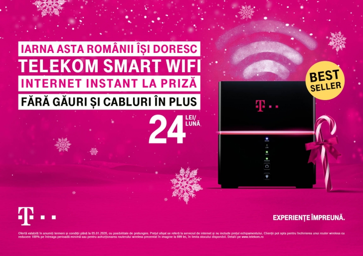 Telekom, oferta de iarnă: Smartphone-uri la 0 euro, televiziune cu 50% reducere, HBO gratuit un an (P)