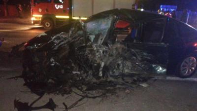Accident grav, în jud. Prahova: 4 victime, trei mașini făcute praf