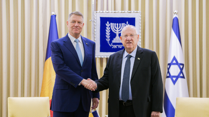 Klaus Iohannis a fost primit de președintele israelian Reuven Rivlin. Ce au discutat cei doi