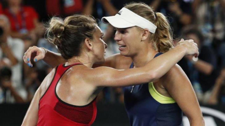 VIDEO | Simona Halep, mesaj pentru Caroline Wozniacki! Daneza a jucat ultimul meci din carieră