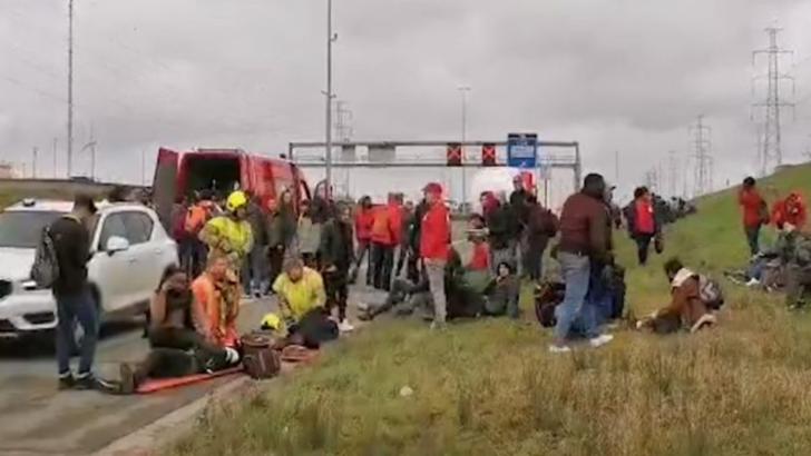 Un mort şi 49 de răniţi într-un accident în lanţ în Belgia 