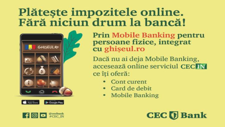 Cu CEC Bank, taxele și impozitele locale pot fi plătite direct de pe telefonul mobil (P)