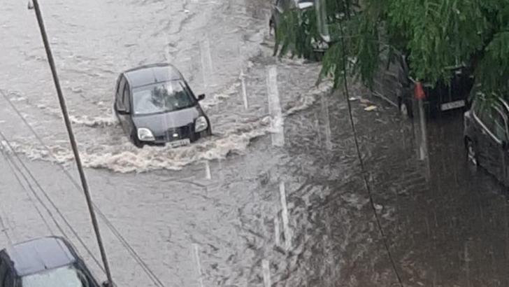 Lugojul, inundat după o ploaie torențială