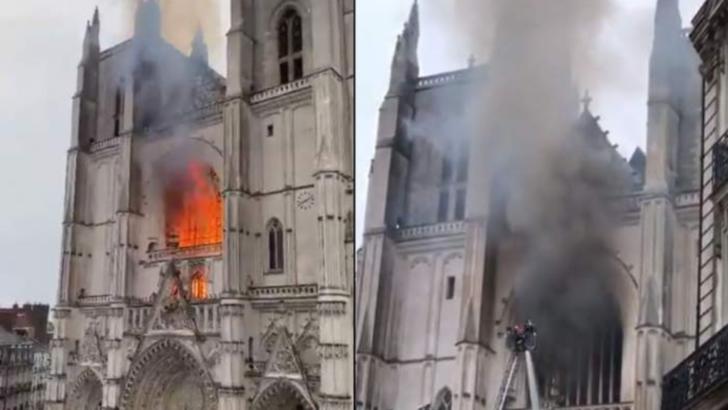 Incendiul de la Catedrala gotică din Nantes, tratat ca un act criminal 