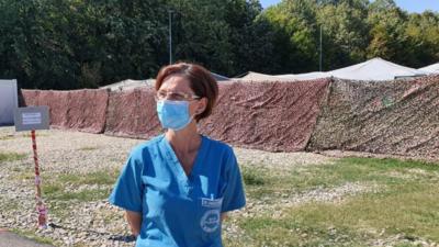 Medicul militar infecționist Simona Ionescu, comandantul Spitalului ROL 2 COVID/Foto: scumc.ro