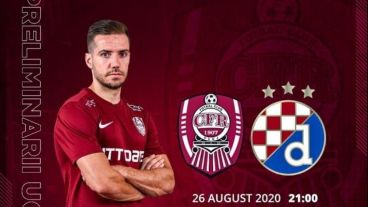 CFR Cluj – Dinamo Zagreb, de la ora 21, în preliminariile Ligii Campionilor