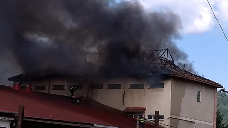 Incendiu de proporții la Piatra Neamț, la o fabrică de pâine