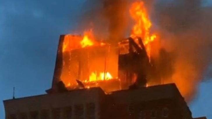 VIDEO Incendiu puternic la Prefectura și Consiliul Județean Caraș Severin (foto: realitatea de resita.net)