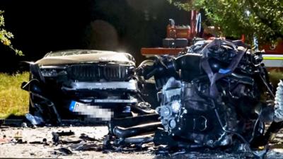 Gest șocant în Germania, un șofer român a murit după ce a lovit, intenționat, un alt autoturism ( Foto: Rosenheim24.de)