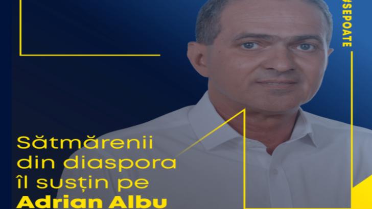 Adrian Albu, susținut de sătmărenii din diaspora