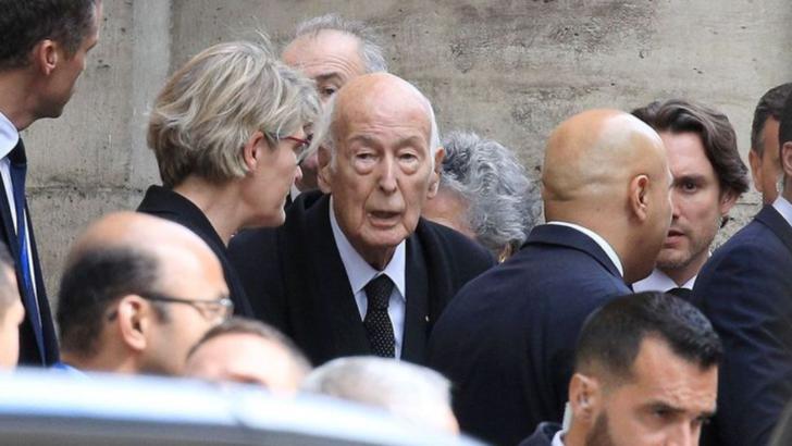 Fostul președinte francez Valery Giscard d'Estaing, la funeraliile lui Jacques Chirac, 30 septembrie 2019 Foto: LeParisiene.fr