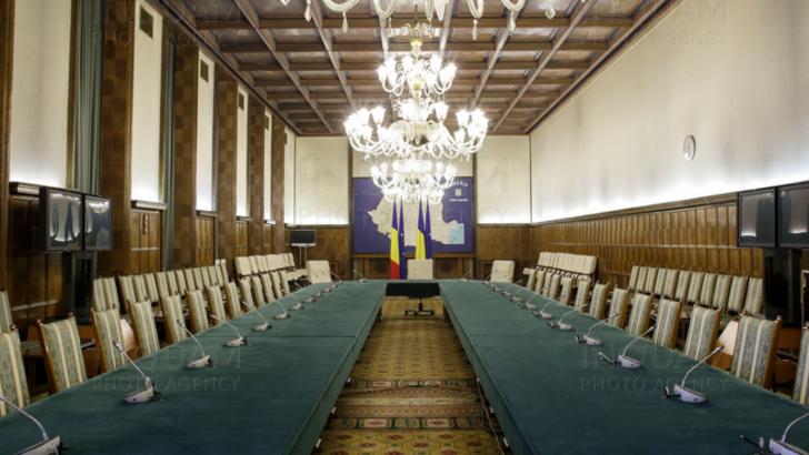 Sala în care au loc ședințele de guvern, Palatul Victoria Foto: Inquam Photos/Octav Ganea