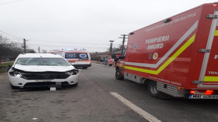 Accident ȘOCANT în Teleorman: O maşină a intrat într-un grup de persoane